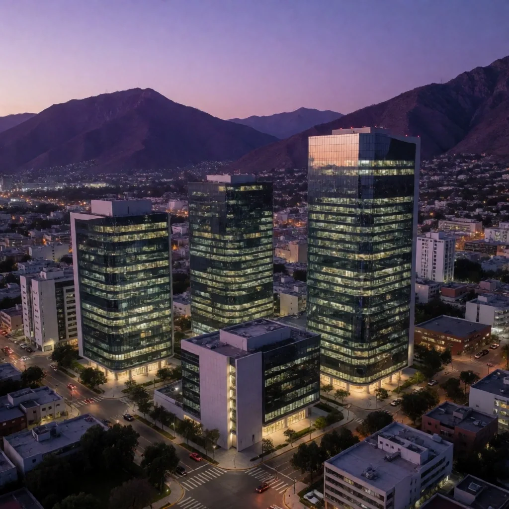 Skyline de Monterrey al atardecer