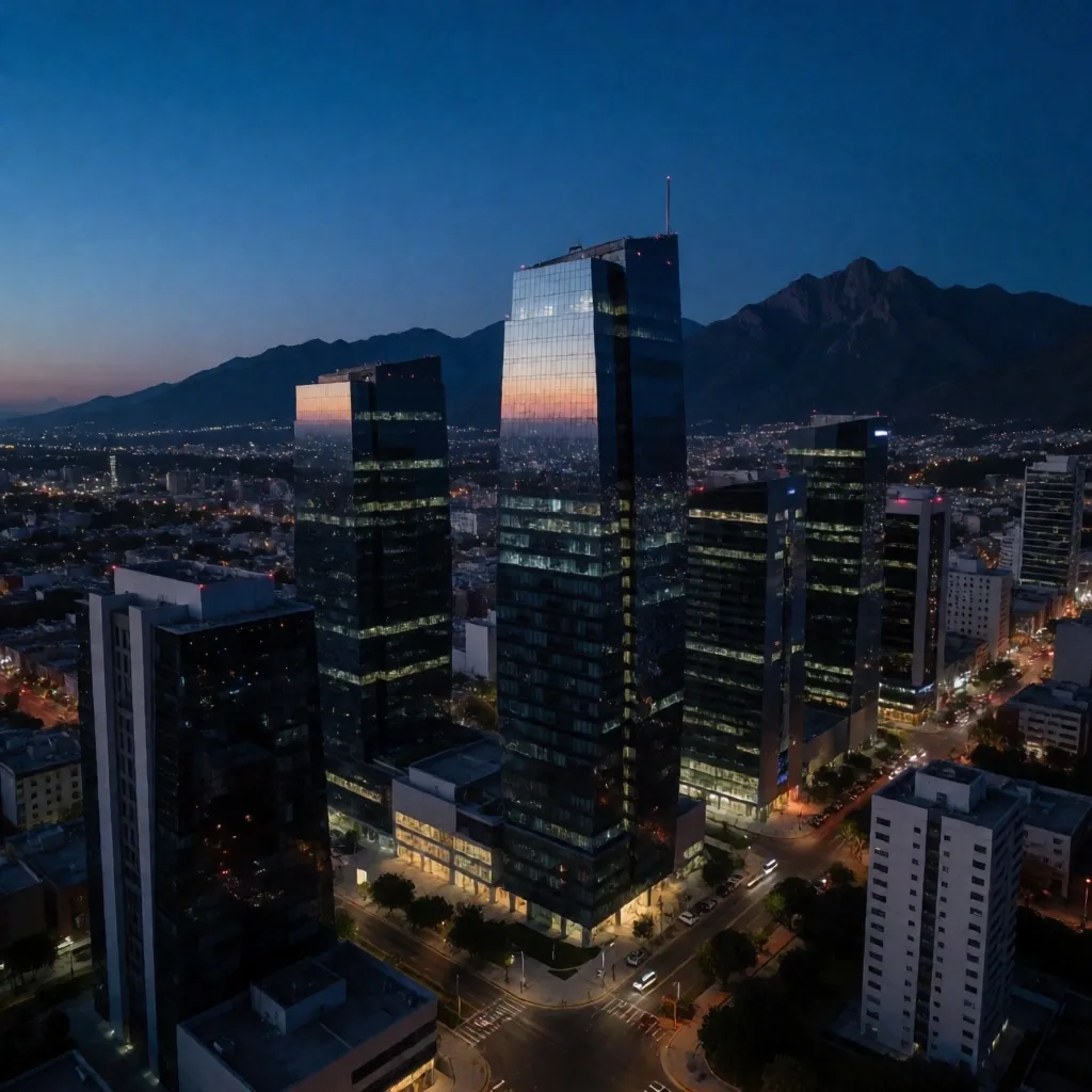 Skyline de Monterrey al atardecer