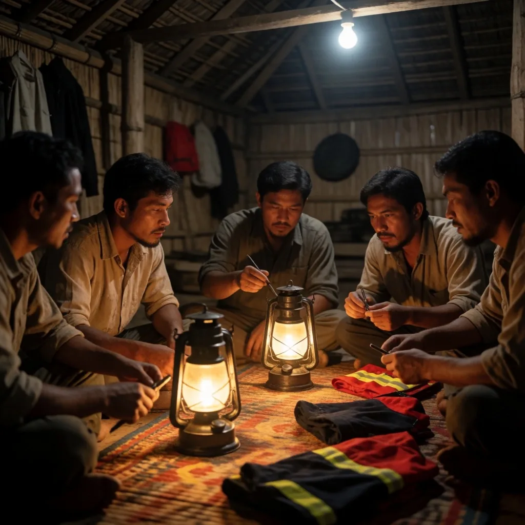 Comunidad indonesia organizando brigada de voluntarios contra incendios