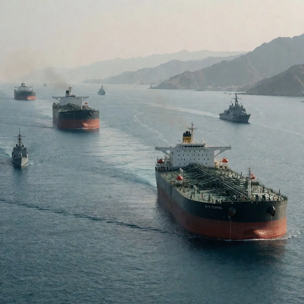 Buques petroleros en el Estrecho de Ormuz