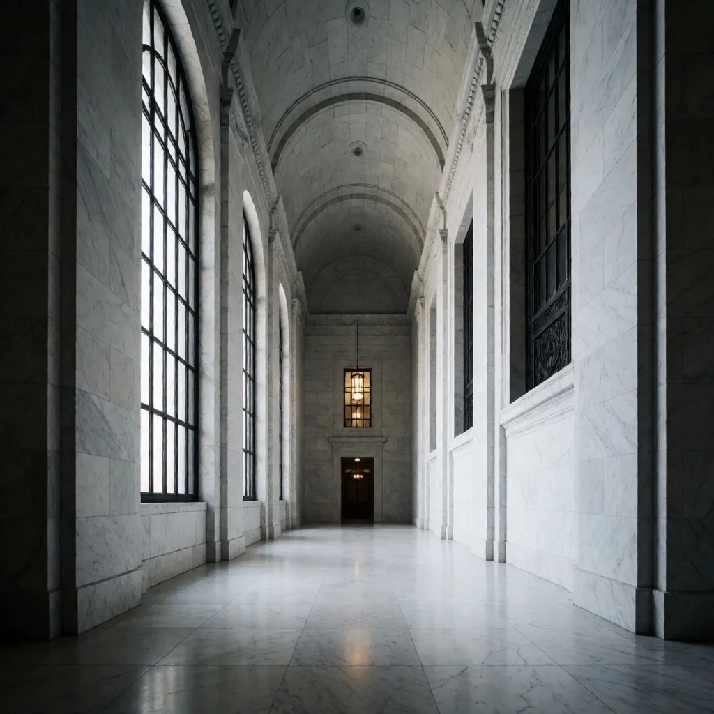 Interior del edificio de la Reserva Federal