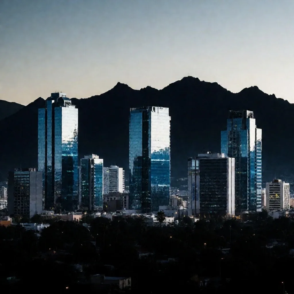 Skyline de Monterrey al atardecer