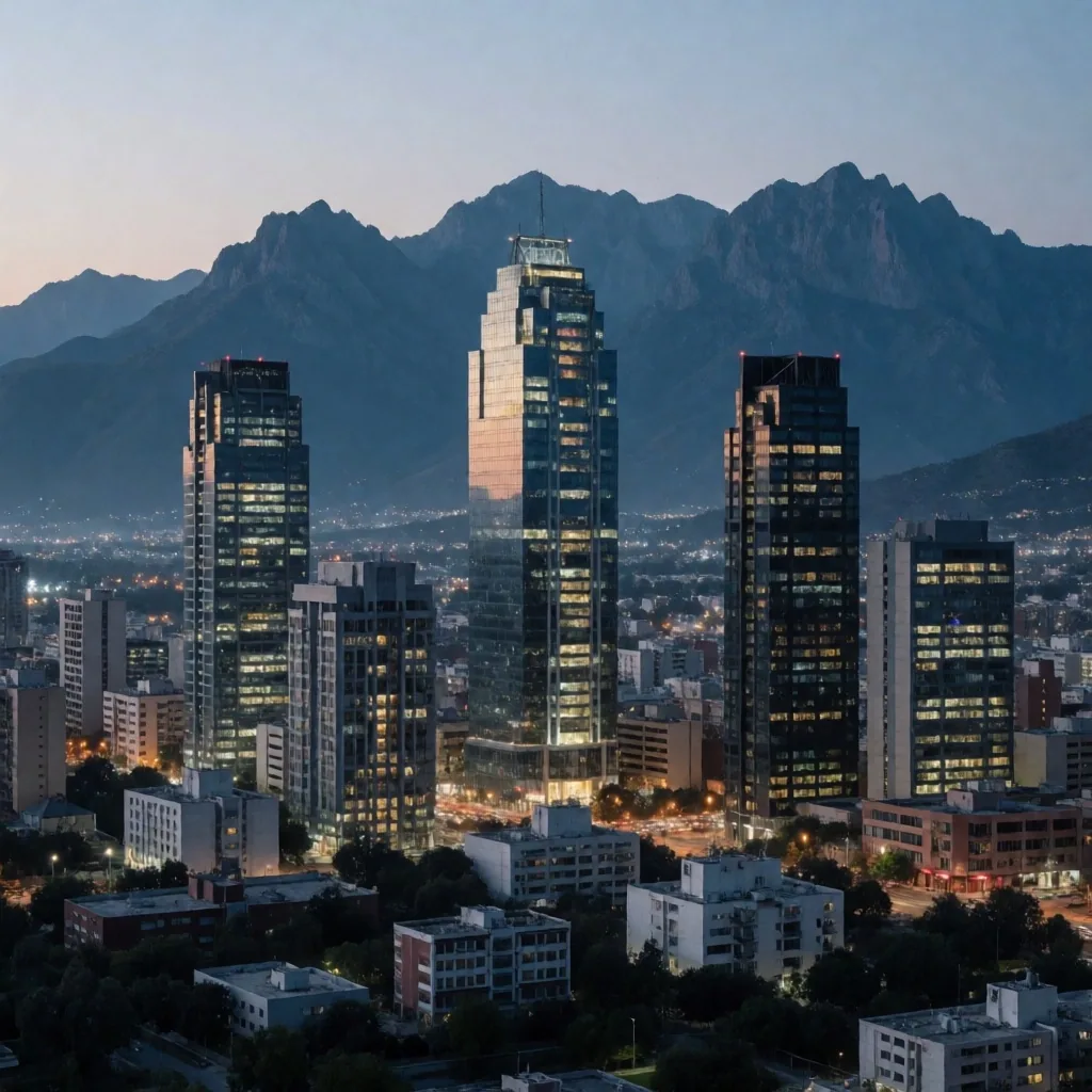 Skyline de Monterrey al atardecer