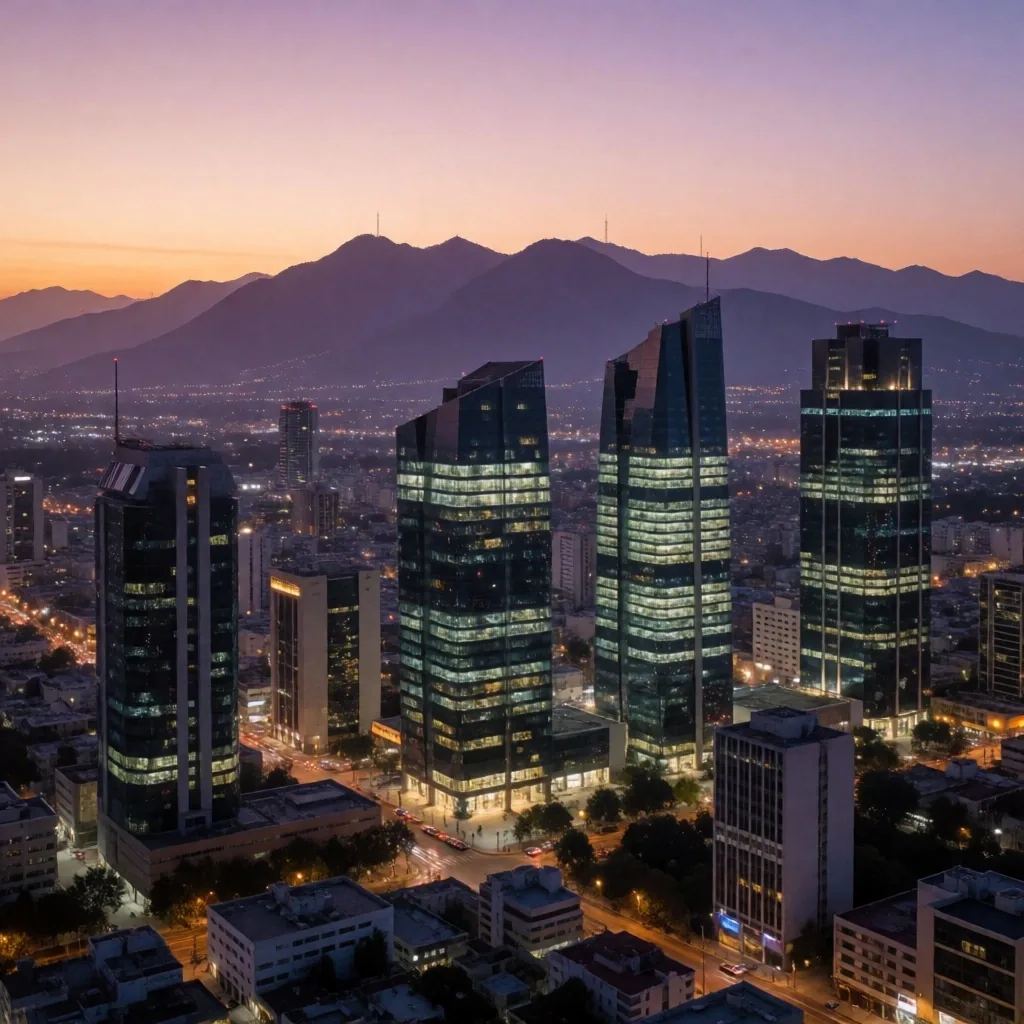 Skyline de Monterrey al atardecer